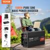 image:imageVEVOR 1000W Pure Sine Wave Inverter DC 12V to AC 120V Power Inverter with 2 AC Outlets 1 USB Port 1 TypeC Port Remote Control for Small Home Devices Like Smartphone Laptop CE FCC Certified1000W