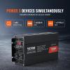 image:imageVEVOR 1000W Pure Sine Wave Inverter DC 12V to AC 120V Power Inverter with 2 AC Outlets 1 USB Port 1 TypeC Port Remote Control for Small Home Devices Like Smartphone Laptop CE FCC Certified1000W