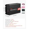 image:imageVEVOR 3000W Pure Sine Wave Inverter DC 12V to AC 120V Power Inverter for Truck RV OffGrid Car Inverters with 4 AC 2 USB TypeC Port LCD Display and Remote Controller for Large Home Appliances1500W