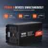 image:imageVEVOR Power Inverter 2000W Modified Sine Wave Inverter DC 12V to AC 120V Car Converter with LCD Display Remote Controller LED Indicator AC Outlets Inverter for Truck RV Car Boat Travel Camping5000 Watt