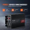 image:imageVEVOR Power Inverter 2000W Modified Sine Wave Inverter DC 12V to AC 120V Car Converter with LCD Display Remote Controller LED Indicator AC Outlets Inverter for Truck RV Car Boat Travel Camping1500W