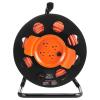image:imageVEVOR 100 FT Retractable Extension Cord Reel with 4 Outlets amp Heavy Duty 14AWG SJTOW Power Cord Cable Portable Handle and Safety Overload Circuit Breaker for Outdoor Indoor Toolshed Garage Use14AWG