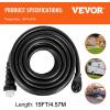 image:imageVEVOR 50FT 50 Amp Generator Extension Cord STW 45446  45505 125V 250V Generator Power Cord N1450P amp SS250R amp CS6364 Twist Lock Connectors15 FT