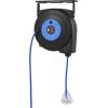 image:imageVEVOR Retractable Extension Cord Reel 30 FT Heavy Duty 16AWG3C SJTOW Retractable Power Cord Reel with Lighted Triple Tap Outlet 10 Amp Circuit Breaker 45FT Leadin Cord for Ceiling or Wall MountBlue