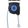 image:imageVEVOR Retractable Extension Cord Reel 30 FT Heavy Duty 16AWG3C SJTOW Retractable Power Cord Reel with Lighted Triple Tap Outlet 10 Amp Circuit Breaker 45FT Leadin Cord for Ceiling or Wall MountBlue