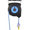 image:imageVEVOR Retractable Extension Cord Reel 30 FT Heavy Duty 16AWG3C SJTOW Retractable Power Cord Reel with Lighted Triple Tap Outlet 10 Amp Circuit Breaker 45FT Leadin Cord for Ceiling or Wall MountBlue