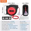 image:imageVEVOR Retractable Extension Cord Reel 30 FT Heavy Duty 16AWG3C SJTOW Retractable Power Cord Reel with Lighted Triple Tap Outlet 10 Amp Circuit Breaker 45FT Leadin Cord for Ceiling or Wall MountRed