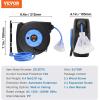 image:imageVEVOR Retractable Extension Cord Reel 30 FT Heavy Duty 16AWG3C SJTOW Retractable Power Cord Reel with Lighted Triple Tap Outlet 10 Amp Circuit Breaker 45FT Leadin Cord for Ceiling or Wall MountBlue