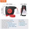image:imageVEVOR Retractable Extension Cord Reel 30 FT Heavy Duty 16AWG3C SJTOW Retractable Power Cord Reel with Lighted Triple Tap Outlet 10 Amp Circuit Breaker 45FT Leadin Cord for Ceiling or Wall MountRed