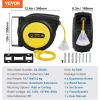 image:imageVEVOR Retractable Extension Cord Reel 30 FT Heavy Duty 16AWG3C SJTOW Retractable Power Cord Reel with Lighted Triple Tap Outlet 10 Amp Circuit Breaker 45FT Leadin Cord for Ceiling or Wall MountYellow