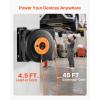 image:imageVEVOR Retractable Extension Cord Reel 30 FT Heavy Duty 16AWG3C SJTOW Retractable Power Cord Reel with Lighted Triple Tap Outlet 10 Amp Circuit Breaker 45FT Leadin Cord for Ceiling or Wall MountBlack  Orange