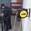 image:imageVEVOR Retractable Extension Cord Reel 30 FT Heavy Duty 16AWG3C SJTOW Retractable Power Cord Reel with Lighted Triple Tap Outlet 10 Amp Circuit Breaker 45FT Leadin Cord for Ceiling or Wall MountYellow