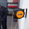 image:imageVEVOR Retractable Extension Cord Reel 30 FT Heavy Duty 16AWG3C SJTOW Retractable Power Cord Reel with Lighted Triple Tap Outlet 10 Amp Circuit Breaker 45FT Leadin Cord for Ceiling or Wall MountOrange