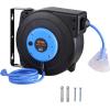 image:imageVEVOR Retractable Extension Cord Reel 30 FT Heavy Duty 16AWG3C SJTOW Retractable Power Cord Reel with Lighted Triple Tap Outlet 10 Amp Circuit Breaker 45FT Leadin Cord for Ceiling or Wall MountBlue