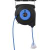 image:imageVEVOR Retractable Extension Cord Reel 30 FT Heavy Duty 16AWG3C SJTOW Retractable Power Cord Reel with Lighted Triple Tap Outlet 10 Amp Circuit Breaker 45FT Leadin Cord for Ceiling or Wall MountBlue