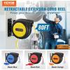 image:imageVEVOR Retractable Extension Cord Reel 30 FT Heavy Duty 16AWG3C SJTOW Retractable Power Cord Reel with Lighted Triple Tap Outlet 10 Amp Circuit Breaker 45FT Leadin Cord for Ceiling or Wall MountYellow