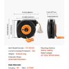 image:imageVEVOR Retractable Extension Cord Reel 30 FT Heavy Duty 16AWG3C SJTOW Retractable Power Cord Reel with Lighted Triple Tap Outlet 10 Amp Circuit Breaker 45FT Leadin Cord for Ceiling or Wall MountBlack  Orange