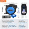 image:imageVEVOR Retractable Extension Cord Reel 30 FT Heavy Duty 16AWG3C SJTOW Retractable Power Cord Reel with Lighted Triple Tap Outlet 10 Amp Circuit Breaker 45FT Leadin Cord for Ceiling or Wall MountBlue