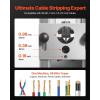 image:imageVEVOR Electric Wire Stripping Machine 006157 Automatic Wire Stripper Machine 750 W 98 ftmin Wire Stripper with Visible Stripping Depth Reference 10 Channels Electric Wire Strip MachineHand Crank or Drill Powered