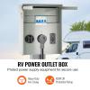 image:imageVEVOR 30 Amp RV Power Outlet Box 125250 Volt Enclosed Lockable Outdoor RV Receptacle Box NEMA TT30R Weatherproof Electrical Panel for RV Camper Trailer Motorhome Electric Car503020 Amp