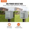 image:imageVEVOR 30 Amp RV Power Outlet Box 125250 Volt Enclosed Lockable Outdoor RV Receptacle Box NEMA TT30R Weatherproof Electrical Panel for RV Camper Trailer Motorhome Electric Car30 Amp