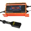 image:imageVEVOR 36 Volt Golf Cart Battery Charger 12 AMP Smart Battery Charger with DStyle Plug Compatible with LeadAcid AGMGelEFB MF NMC LiFePO4 Batteries for EZGO TXT IP67 Waterproof ETL Certified36V 12A For DStyle Plug