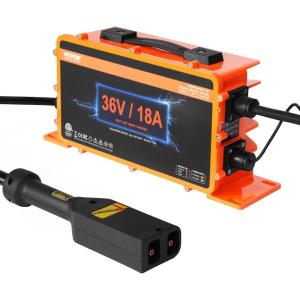 image:imageVEVOR 36 Volt Golf Cart Battery Charger 12 AMP Smart Battery Charger with DStyle Plug Compatible with LeadAcid AGMGelEFB MF NMC LiFePO4 Batteries for EZGO TXT IP67 Waterproof ETL Certified36V 18A For DStyle Plug
