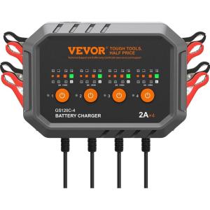 image:imageVEVOR Smart Battery Charger 20Amp Lithium LiFePO4 LeadAcid AGMGelSLA Car Battery Charger with LCD Display Trickle Charger Maintainer Desulfator for Boat Motorcycle Lawn Mower Deep Cycle2Amp4