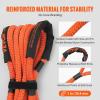image:imageVEVOR 1 x 30 Kinetic Recovery Tow Rope 38000 lbs HeavyDuty Off Road Snatch Strap Extreme Duty 30 Elasticity Energy Snatch Strap for Jeep Car Truck ATV UTV SUV TractorOrange