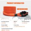 image:imageVEVOR 1 x 30 Kinetic Recovery Tow Rope 38000 lbs HeavyDuty Off Road Snatch Strap Extreme Duty 30 Elasticity Energy Snatch Strap for Jeep Car Truck ATV UTV SUV TractorOrange