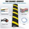 image:imageVEVOR 2PCs 6 ft72 Rubber Speed Hump 2 Channel 22000 lbs Capacity Heavy Duty Traffic Speed Bump with High Reflective Yellow Strip 8 Expansion Screws and 1 Drill for Asphalt Concrete Gravel Roads2 PCs