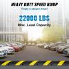 image:imageVEVOR 2PCs 6 ft72 Rubber Speed Hump 2 Channel 22000 lbs Capacity Heavy Duty Traffic Speed Bump with High Reflective Yellow Strip 8 Expansion Screws and 1 Drill for Asphalt Concrete Gravel Roads1 PC