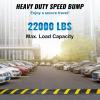 image:imageVEVOR 2PCs 6 ft72 Rubber Speed Hump 2 Channel 22000 lbs Capacity Heavy Duty Traffic Speed Bump with High Reflective Yellow Strip 8 Expansion Screws and 1 Drill for Asphalt Concrete Gravel Roads2 PCs