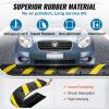 image:imageVEVOR 2PCs 6 ft72 Rubber Speed Hump 2 Channel 22000 lbs Capacity Heavy Duty Traffic Speed Bump with High Reflective Yellow Strip 8 Expansion Screws and 1 Drill for Asphalt Concrete Gravel Roads1 PC