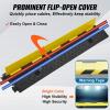image:imageVEVOR 3 PCs 2 Channel Rubber Cable Protector Ramp 12000 lbsaxle Capacity Heavy Duty Hose Wire Cover Ramp Driveway Traffic Speed Bump wFlipOpen Top Cover amp 50 ft Warning Tape for IndoorampOutdoor2 Channel3PCs