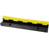 image:imageVEVOR 3 PCs 2 Channel Rubber Cable Protector Ramp 12000 lbsaxle Capacity Heavy Duty Hose Wire Cover Ramp Driveway Traffic Speed Bump wFlipOpen Top Cover amp 50 ft Warning Tape for IndoorampOutdoor2 Channel3PCs