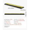 image:imageVEVOR 3 PCs 2 Channel Rubber Cable Protector Ramp 12000 lbsaxle Capacity Heavy Duty Hose Wire Cover Ramp Driveway Traffic Speed Bump wFlipOpen Top Cover amp 50 ft Warning Tape for IndoorampOutdoor2 Channel1PC