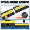 image:imageVEVOR 3 PCs 2 Channel Rubber Cable Protector Ramp 12000 lbsaxle Capacity Heavy Duty Hose Wire Cover Ramp Driveway Traffic Speed Bump wFlipOpen Top Cover amp 50 ft Warning Tape for IndoorampOutdoor2 Channel3PCs