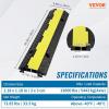 image:imageVEVOR 3 PCs 2 Channel Rubber Cable Protector Ramp 12000 lbsaxle Capacity Heavy Duty Hose Wire Cover Ramp Driveway Traffic Speed Bump wFlipOpen Top Cover amp 50 ft Warning Tape for IndoorampOutdoor2 Channel5PCs