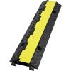 image:imageVEVOR 3 PCs 2 Channel Rubber Cable Protector Ramp 12000 lbsaxle Capacity Heavy Duty Hose Wire Cover Ramp Driveway Traffic Speed Bump wFlipOpen Top Cover amp 50 ft Warning Tape for IndoorampOutdoor2 Channel3PCs