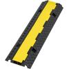 image:imageVEVOR 3 PCs 2 Channel Rubber Cable Protector Ramp 12000 lbsaxle Capacity Heavy Duty Hose Wire Cover Ramp Driveway Traffic Speed Bump wFlipOpen Top Cover amp 50 ft Warning Tape for IndoorampOutdoor2 Channel1PC