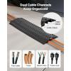 image:imageVEVOR 3 PCs Drop Over Cable Cover Ramp 2000 lbsaxle Load Capacity Heavy Duty Cable Hose Protector Ramp Floor Cord Cover for High Walking Traffic Areas Indoor Outdoor Home Office Warehouse SchoolMedium2PACK