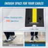 image:imageVEVOR 328 ft Cable Protector Ramp 4 Pack of 1 Channel 18000 lbsaxle Capacity Heavy Duty Rubber Speed Bumps Floor Cord Cable Protector Wire Cover for Residential Areas Private Garages Gardens1 Channel4PCS