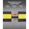 image:imageVEVOR 328 ft Cable Protector Ramp 4 Pack of 1 Channel 18000 lbsaxle Capacity Heavy Duty Rubber Speed Bumps Floor Cord Cable Protector Wire Cover for Residential Areas Private Garages Gardens2 Channel1 PC