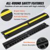 image:imageVEVOR 328 ft Cable Protector Ramp 4 Pack of 1 Channel 18000 lbsaxle Capacity Heavy Duty Rubber Speed Bumps Floor Cord Cable Protector Wire Cover for Residential Areas Private Garages Gardens1 Channel4PCS