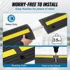 image:imageVEVOR 328 ft Cable Protector Ramp 4 Pack of 1 Channel 18000 lbsaxle Capacity Heavy Duty Rubber Speed Bumps Floor Cord Cable Protector Wire Cover for Residential Areas Private Garages Gardens1 Channel4PCS