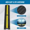 image:imageVEVOR 328 ft Cable Protector Ramp 4 Pack of 1 Channel 18000 lbsaxle Capacity Heavy Duty Rubber Speed Bumps Floor Cord Cable Protector Wire Cover for Residential Areas Private Garages Gardens1 Channel4PCS