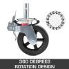 image:imageVEVOR 4 Pack Scaffolding Wheels 8 x 2 Inch Scaffold Caster Wheels with Dual Locking Rubber Swivel Casters 360 Degrees Heavy Duty Rubber Swivel Stem Casters with Brake 2908LBS Capacity8 Solid Round Stem