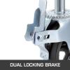 image:imageVEVOR 4 Pack Scaffolding Wheels 8 x 2 Inch Scaffold Caster Wheels with Dual Locking Rubber Swivel Casters 360 Degrees Heavy Duty Rubber Swivel Stem Casters with Brake 2908LBS Capacity8 Solid Round Stem