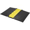 image:imageVEVOR 4 Pack of 1Channel Rubber Cable Protector Ramps Heavy Duty 18000Lbs Load Capacity Cable Wire Cord Cover Ramp Speed Bump Driveway Hose Cable Ramp Protective Cover5 Channel1PC